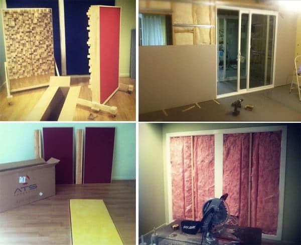 Recording studio design, bass taps, sound diffuser, gobo, acoustic panels