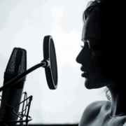 artist recording microphone