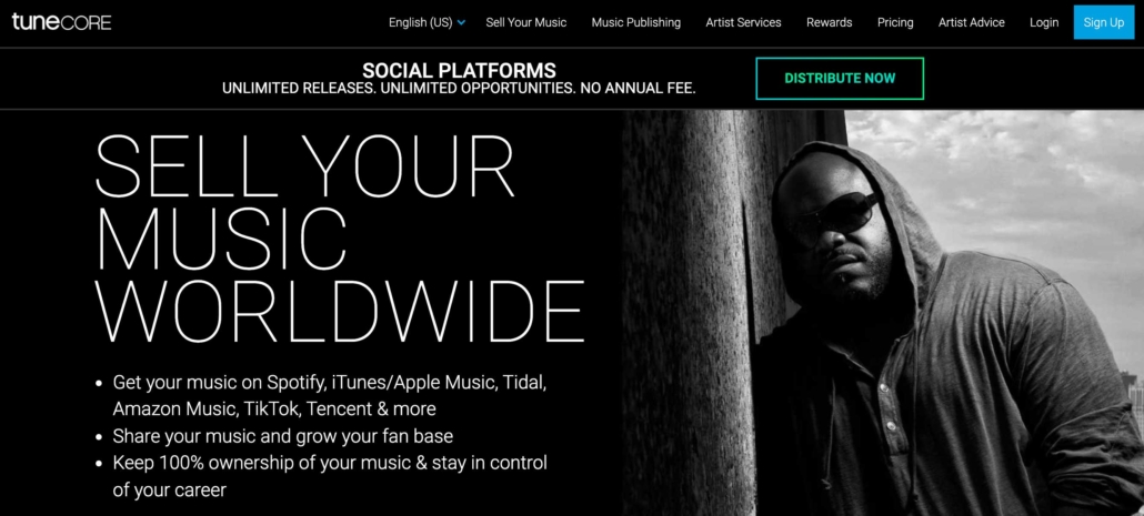 tunecore screenshot