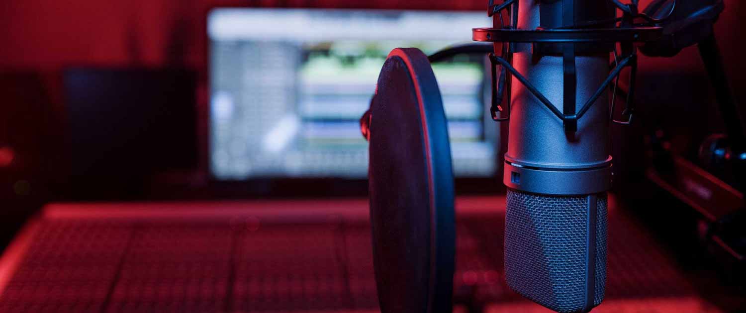 close up microphone pop filter studio 1