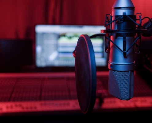 close up microphone pop filter studio 1