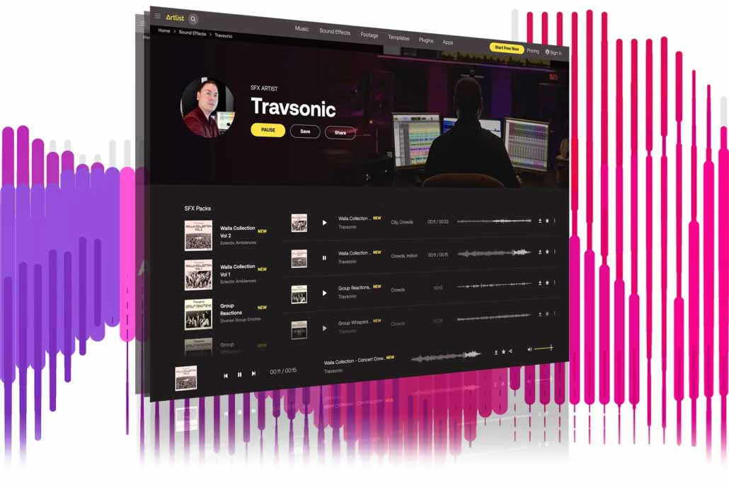 TravSonic Develops Sound Effects For Artlist.io TravSonic SFX
