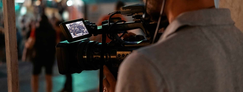 professional cameraman recording professional cameraman recording