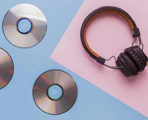 music cds headphones