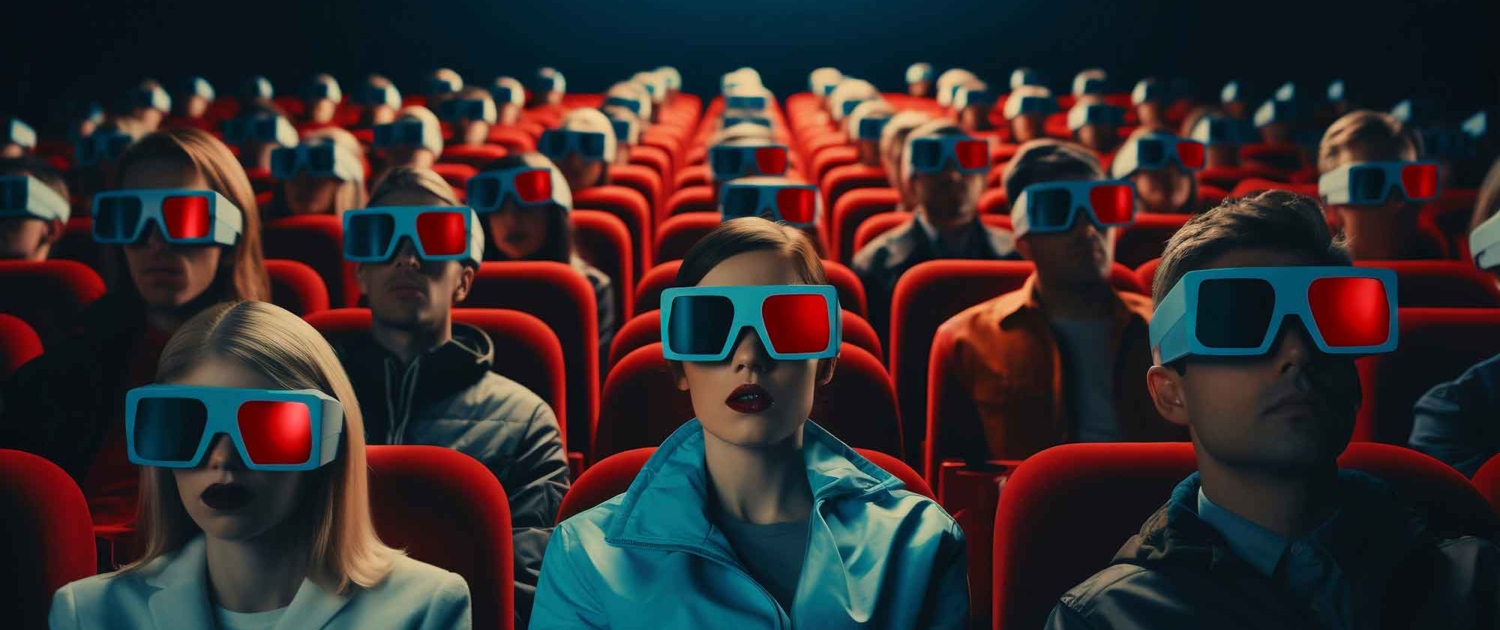 people watching movie 3d