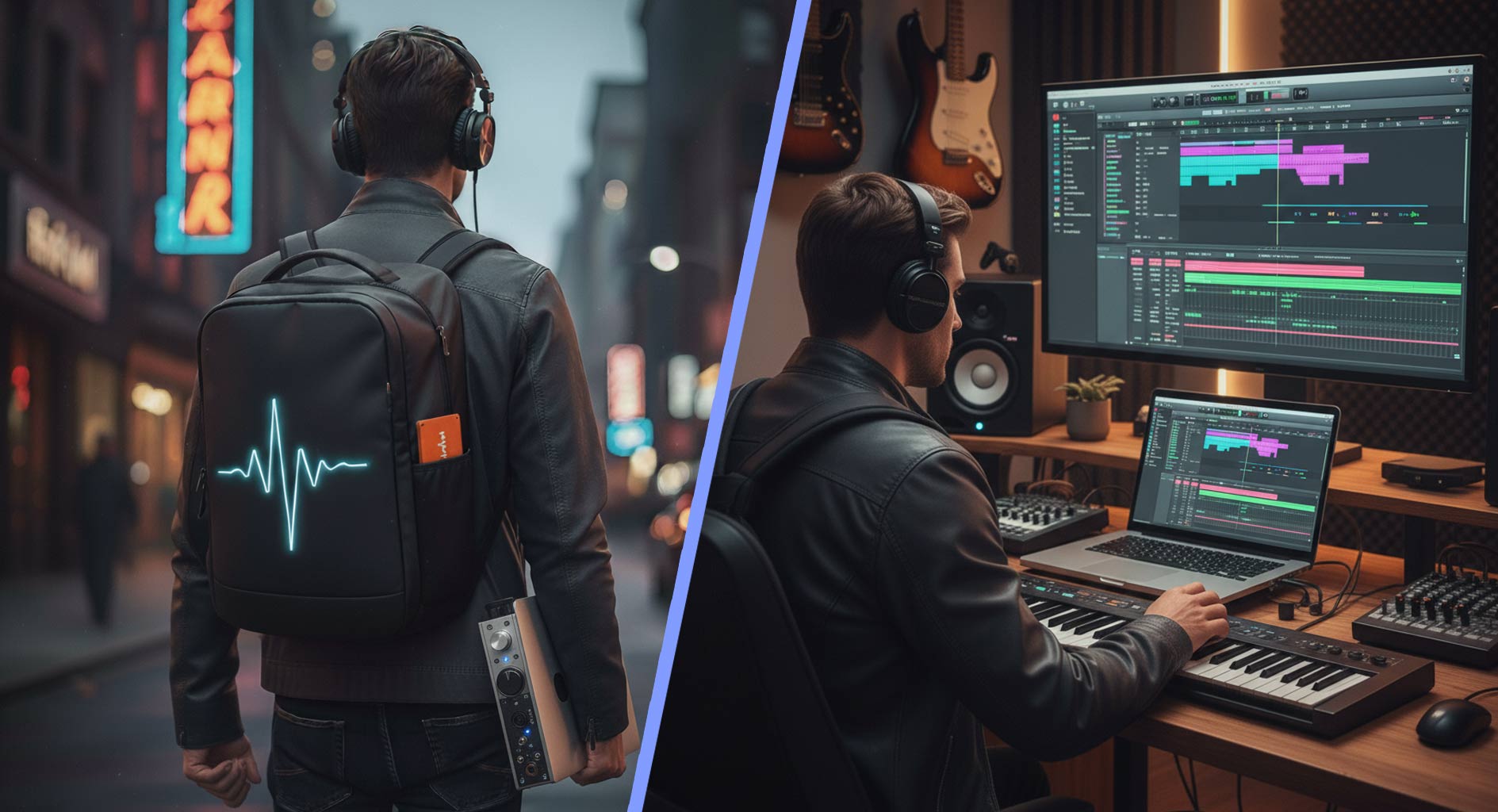 Audio engineer remote-laptop