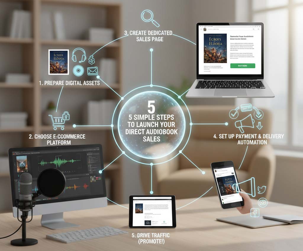 5 Simple Steps Selling Audiobooks