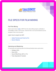 Film Mixing File Preparation Cover