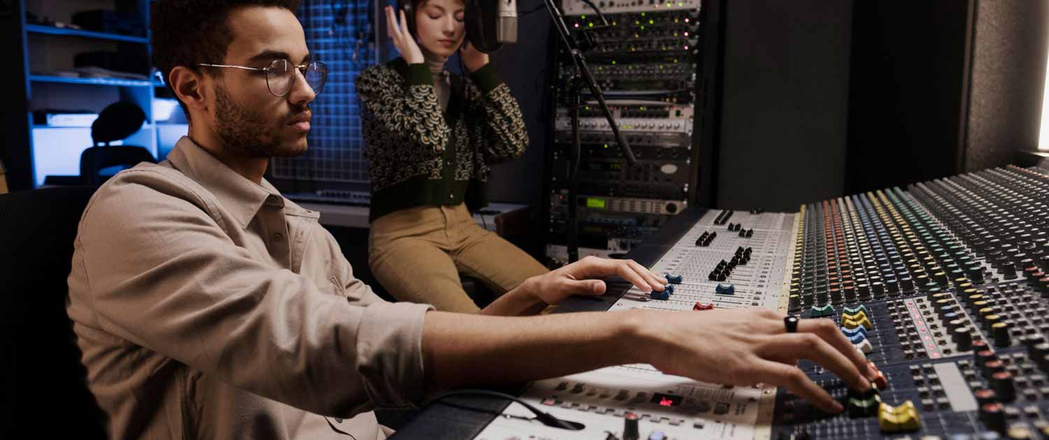 audio engineer recording audio engineer recording