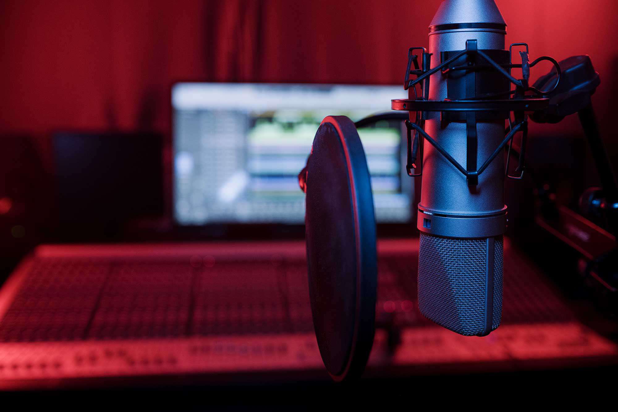 close up microphone pop filter studio 1