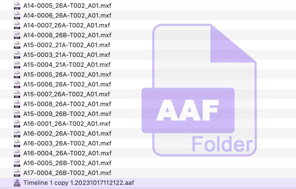 AAF folder for Pro Tools