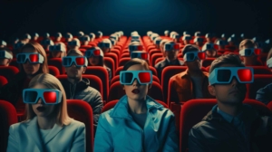 people watching movie 3d