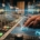 Audio mixing console, hand, digital